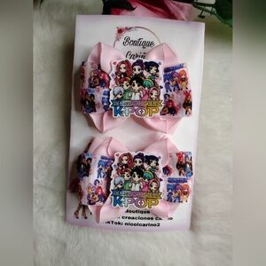 Boutique Capricho Pink K-Pop Kids Hair Bows